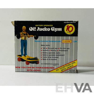 1980's Energizer Battery Operated Oi! Jacko Gym with Original Box