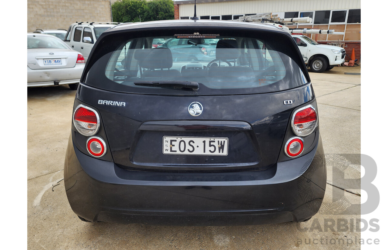 6/2013 Holden Barina CD TM MY13 5d Hatchback Black 1.6L