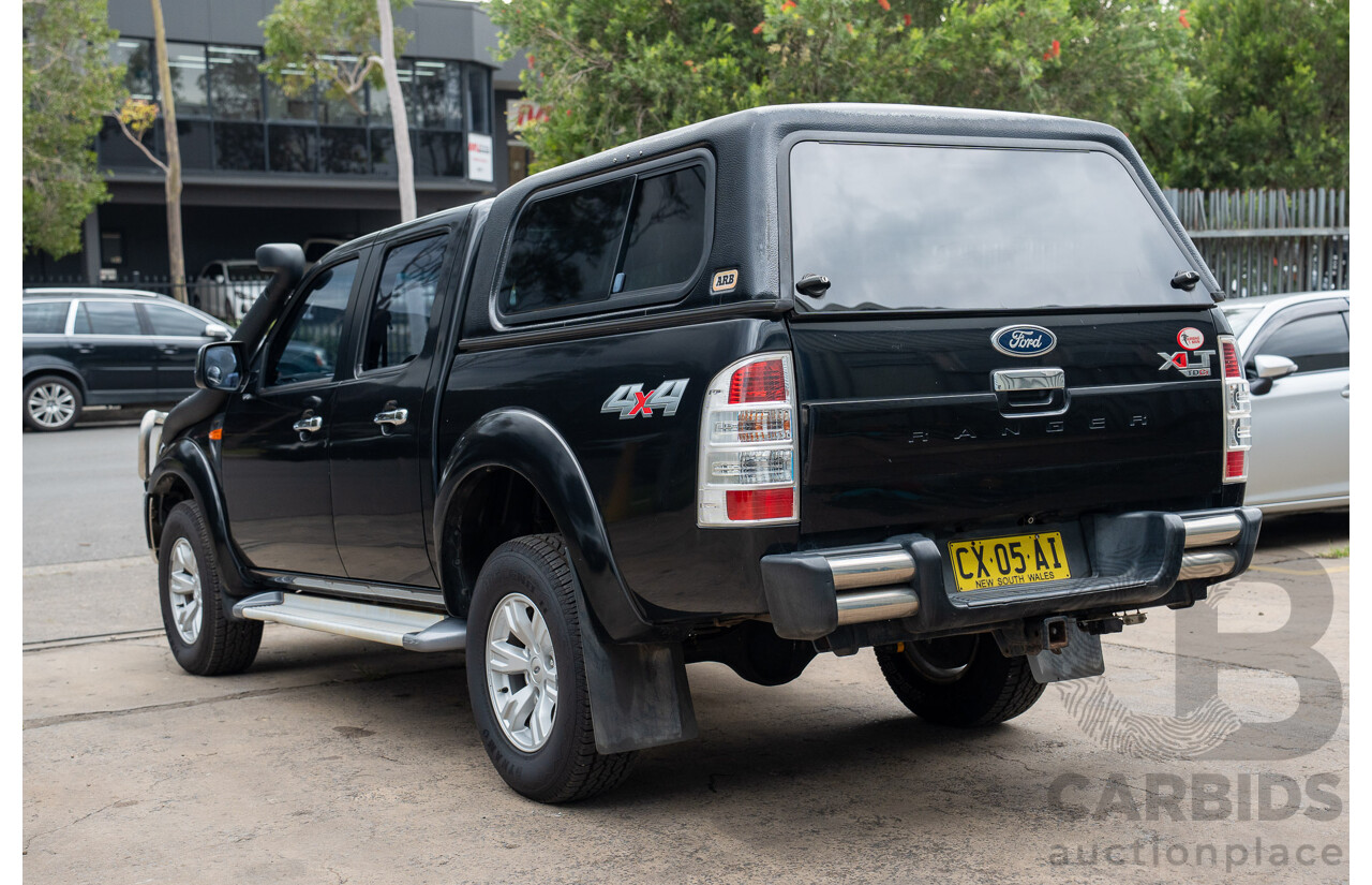 11/2010 Ford Ranger XLT (4x4) PK Dual Cab P/Up Black Mica Turbo Diesel 3.0L
