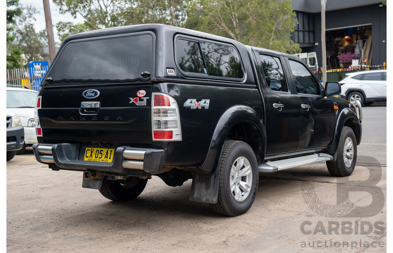 11/2010 Ford Ranger XLT (4x4) PK Dual Cab P/Up Black Mica Turbo Diesel 3.0L