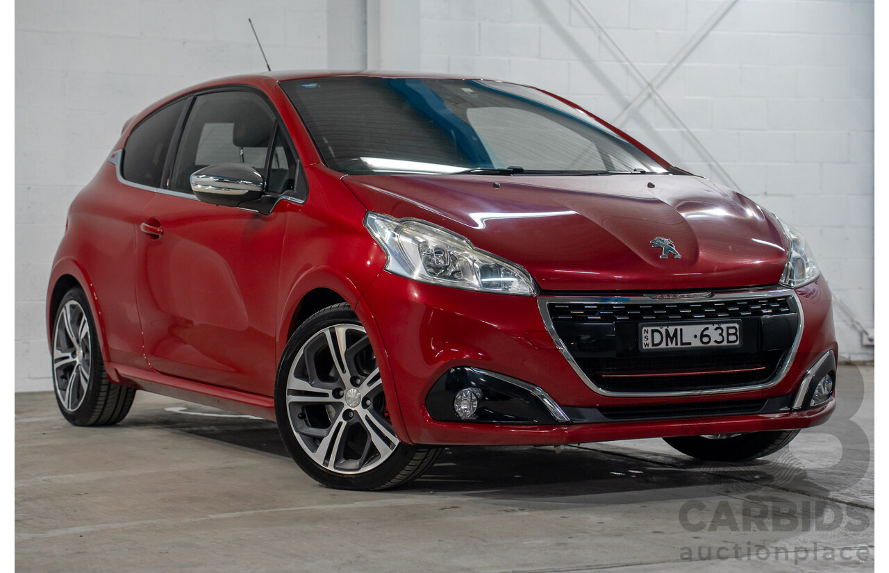 01/2017 Peugeot 208 GTi (FWD) 3d Hatchback Ruby Red Metallic Turbo 1.6L
