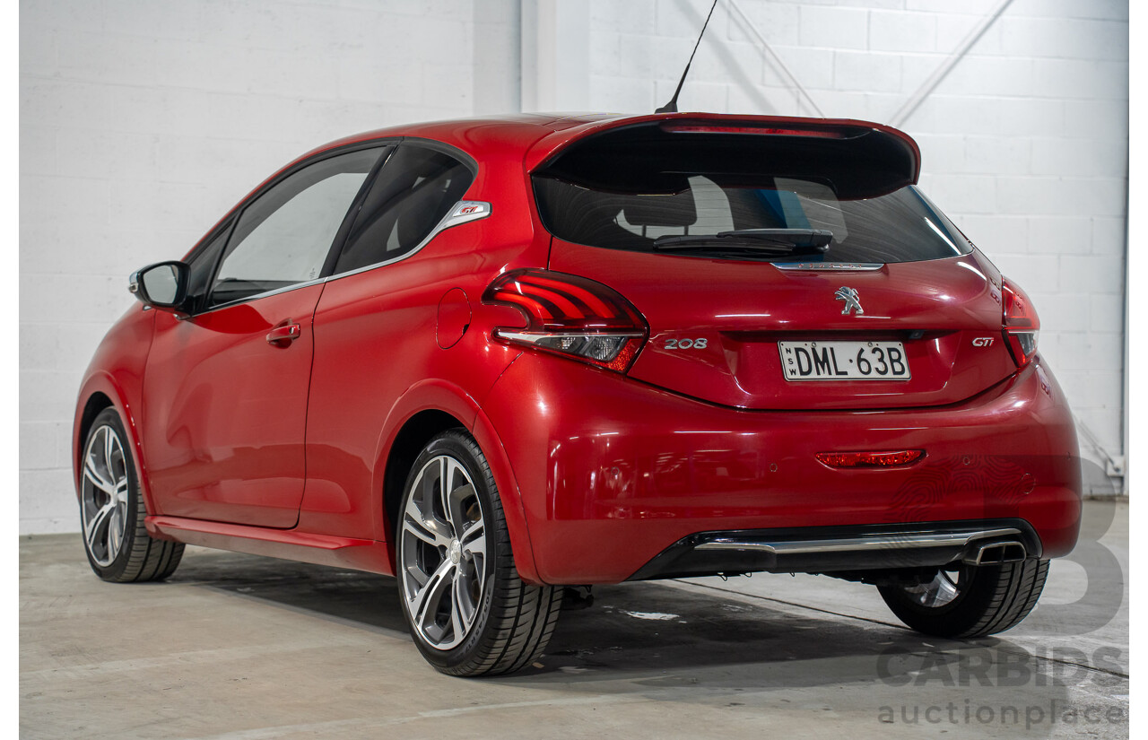 01/2017 Peugeot 208 GTi (FWD) 3d Hatchback Ruby Red Metallic Turbo 1.6L
