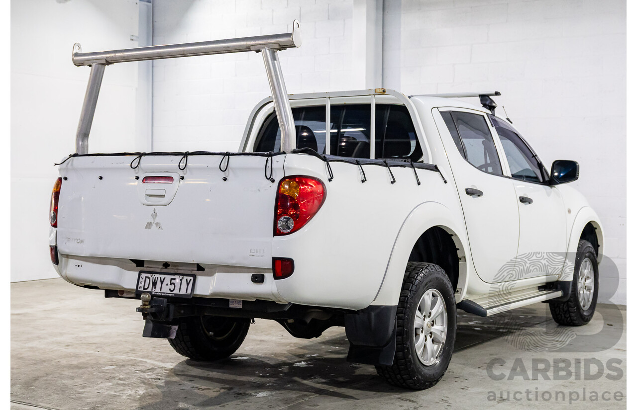 7/2014 Mitsubishi Triton GLX (4x4) MN MY15 Double Cab Utility Solid White Turbo Diesel 2.5L