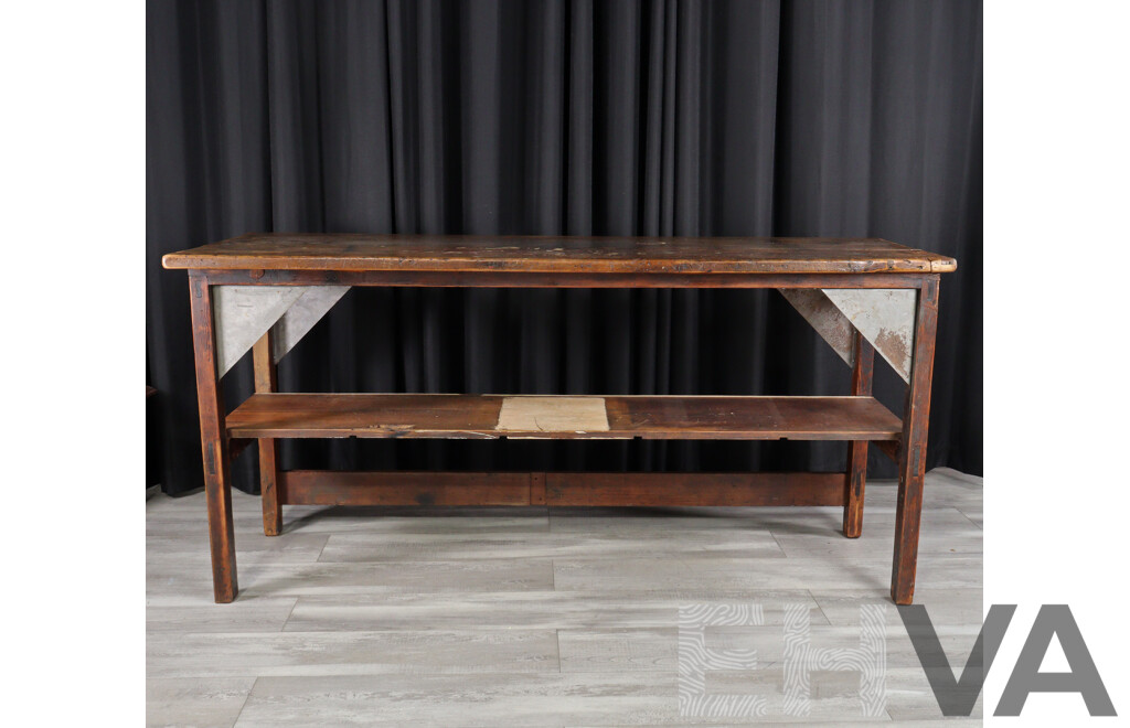 Industrial Timber Works Bench