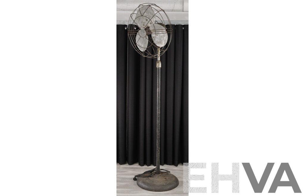 Vintage Industrial Floor Fan by Electricity Meter & Allied Industries Ltd - Email.LTD