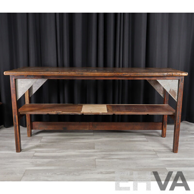 Industrial Timber Works Bench