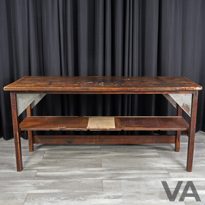 Industrial Timber Works Bench