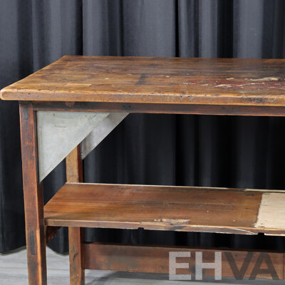 Industrial Timber Works Bench