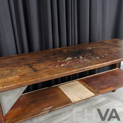 Industrial Timber Works Bench