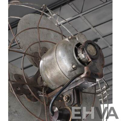 Vintage Industrial Floor Fan by Electricity Meter & Allied Industries Ltd - Email.LTD