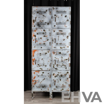 Vintage Metal Eight Bay Locker
