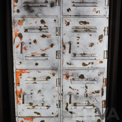 Vintage Metal Eight Bay Locker