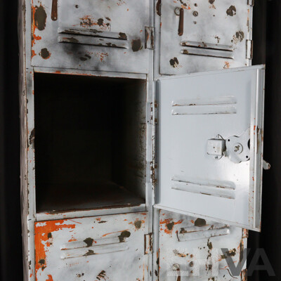 Vintage Metal Eight Bay Locker