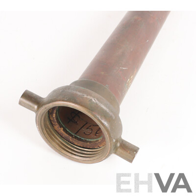 Vintage Brass Fire Hose Nozzle