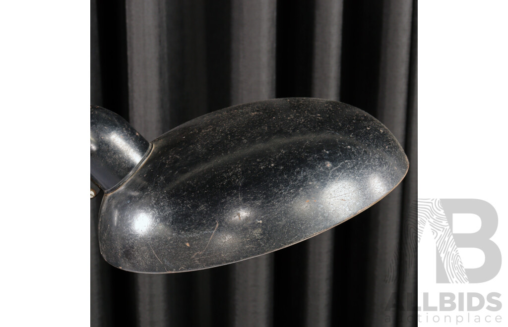Art Deco Metal Articulated Desk Lamp with Metal Shade