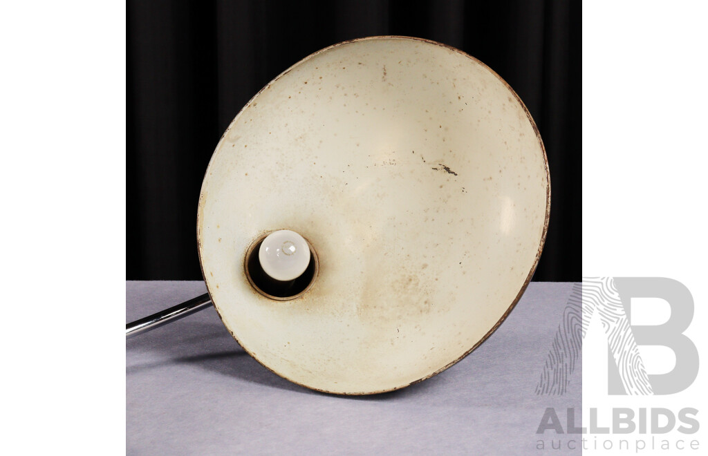 Art Deco Metal Articulated Desk Lamp with Metal Shade