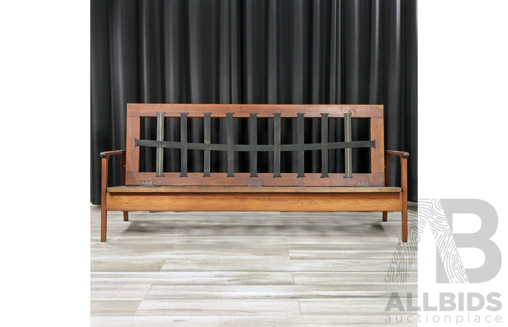 Vintage Teak Click Clack Thre Seater Lounge by Parker Furniture