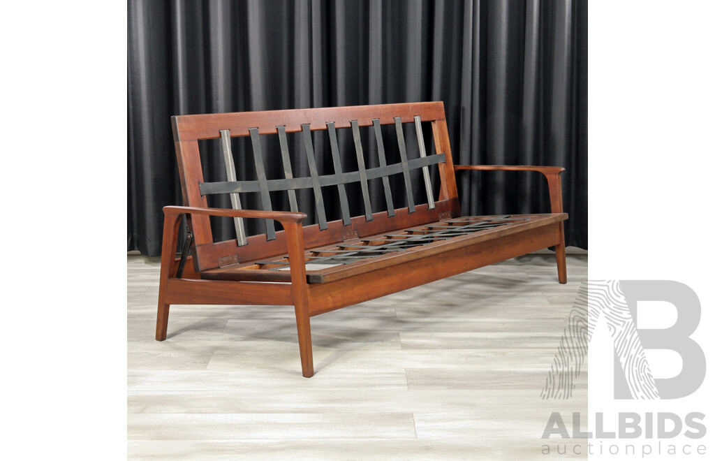 Vintage Teak Click Clack Thre Seater Lounge by Parker Furniture