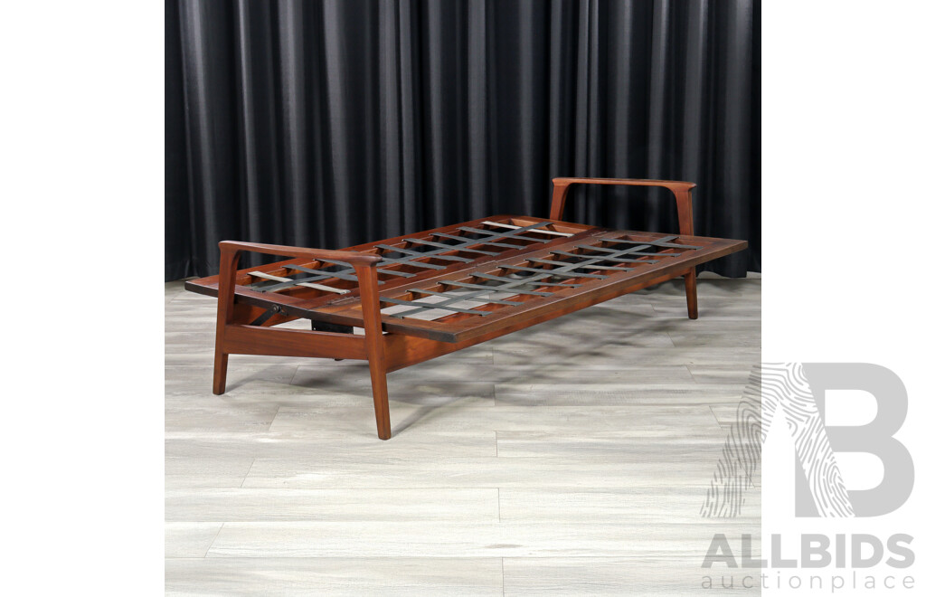 Vintage Teak Click Clack Thre Seater Lounge by Parker Furniture