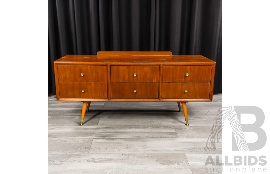 Vintage Six Drawer Dresser Base