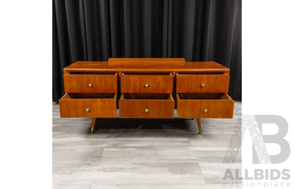 Vintage Six Drawer Dresser Base