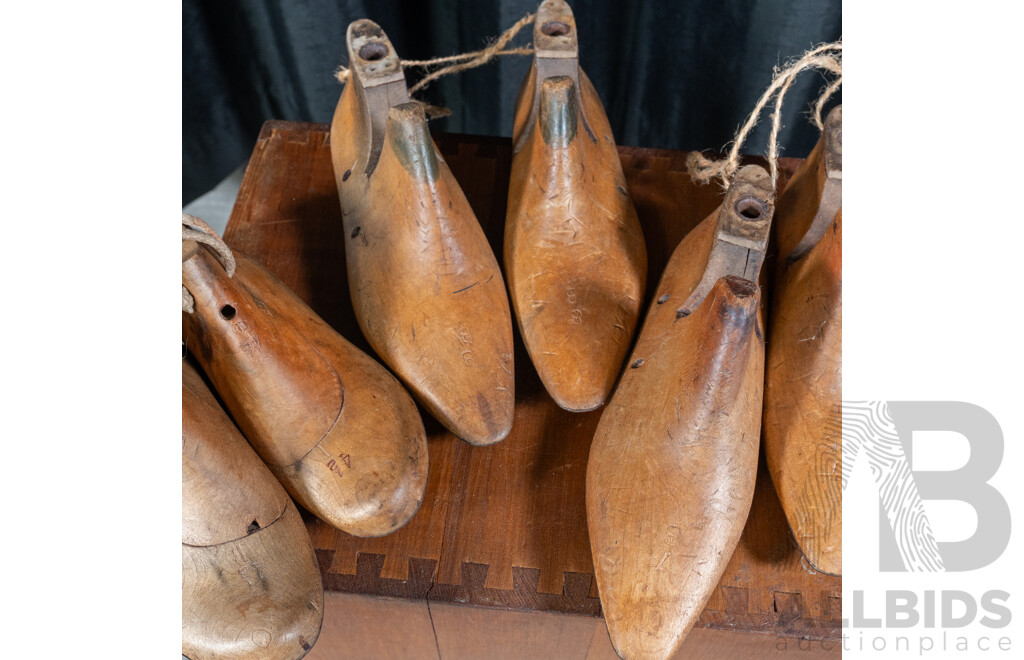 Collection of Three Pairs of Vintage Timber Shoe Lasts