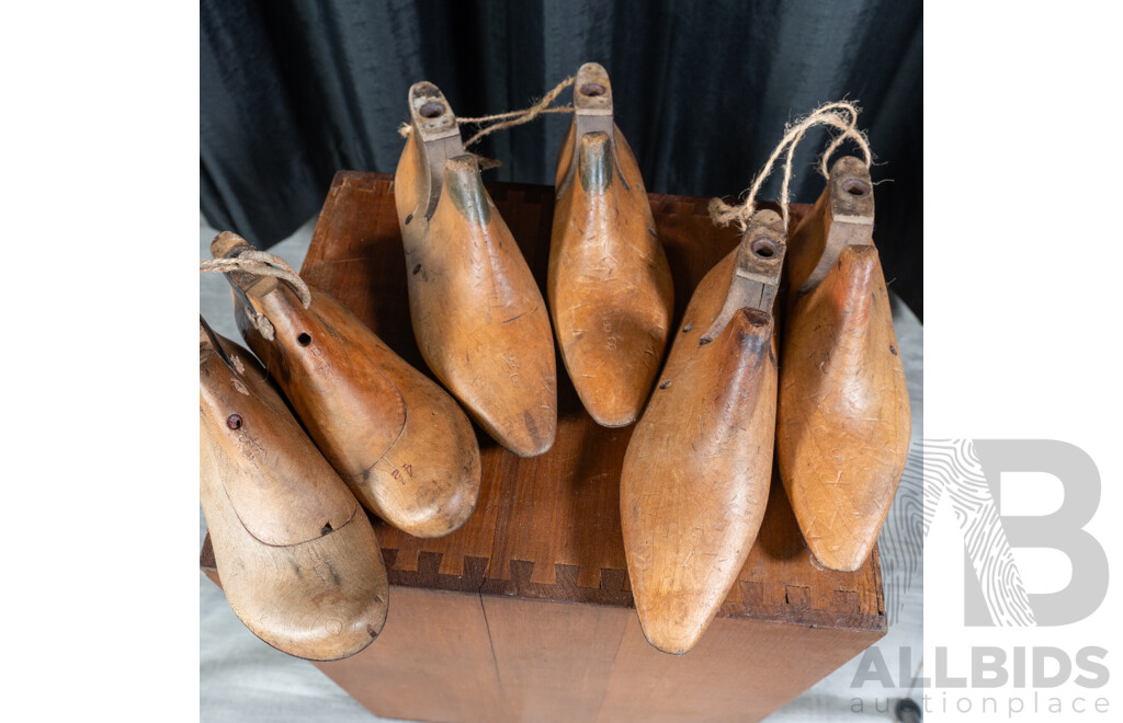 Collection of Three Pairs of Vintage Timber Shoe Lasts