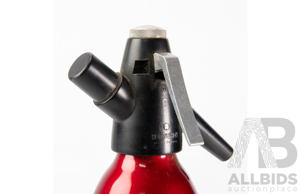 Mid Century West German Heimsyphon Apple Red Soda Siphon