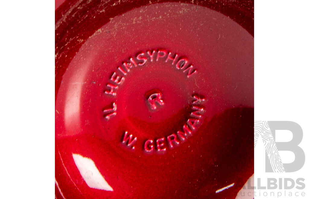 Mid Century West German Heimsyphon Apple Red Soda Siphon