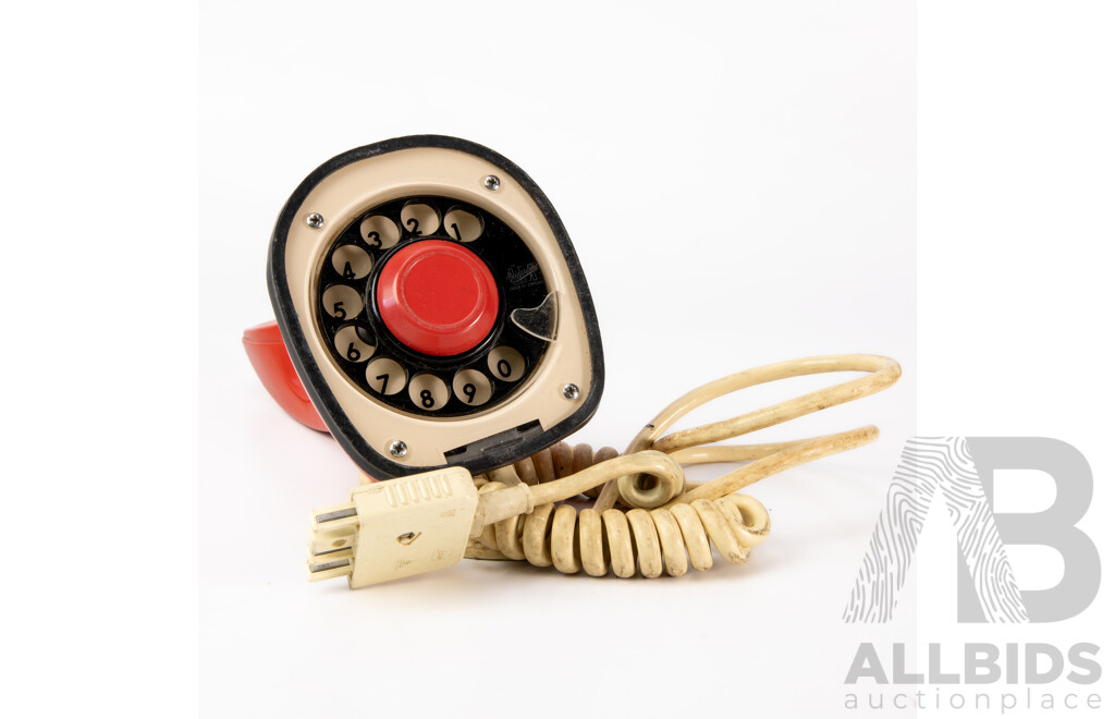 Mid Century LM Ericsson Red Ericofon, or 'Cobra Phone'