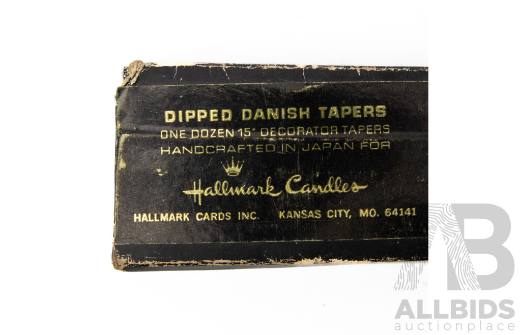 Mid Century Box Dipped Danish Taper Candles, Nordic Collection by Hallmark Candle