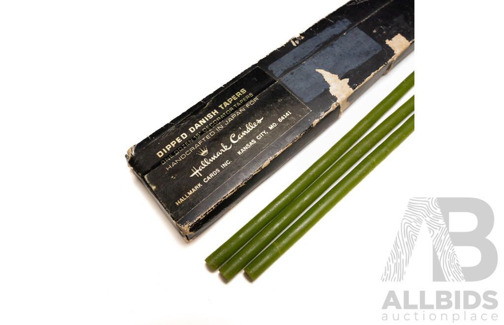 Mid Century Box Dipped Danish Taper Candles, Nordic Collection by Hallmark Candle