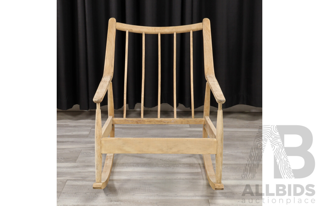 Vintage Scandinavian Rocking Chair Frame