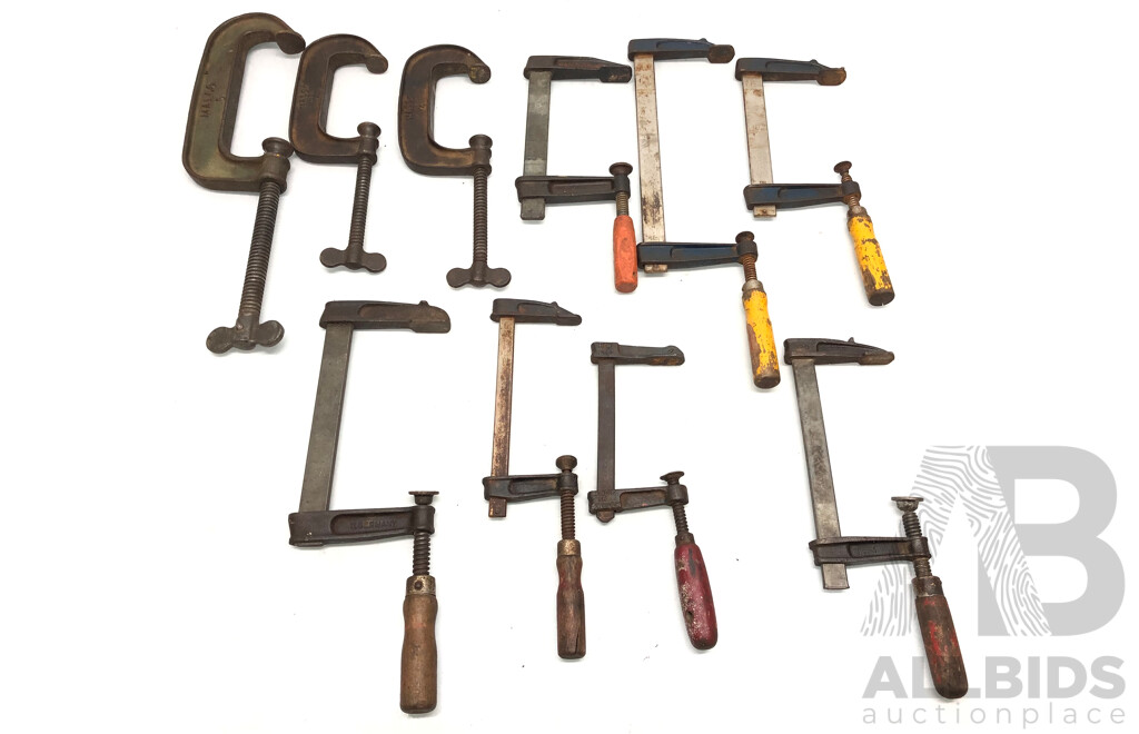 Bar Clamps and G Clamps - Lot of 10