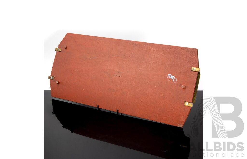 Mid Century Hand Made Wooden Serving Tray
