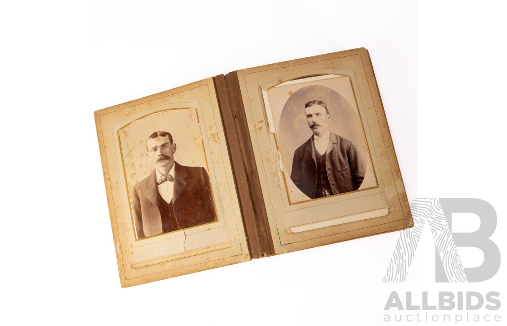 Collection Antique Photographs Including Album and Loose Examples