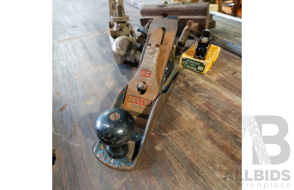 Collection of Vintage Hand Tool Inc Stanley U.S.A, Stanley England and Carter Tools Australia