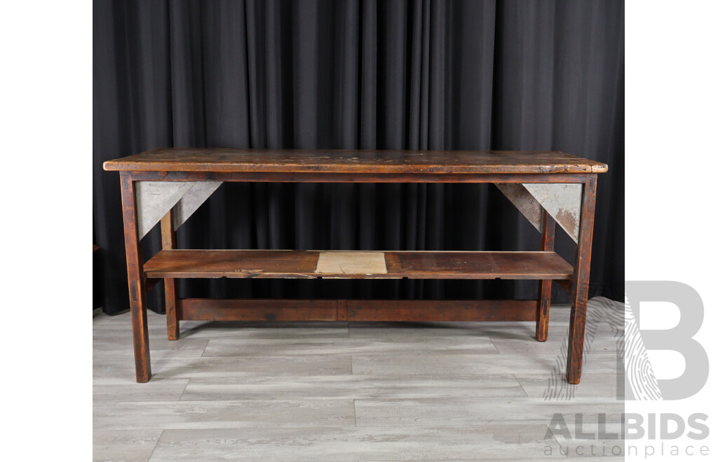 Industrial Timber Works Bench