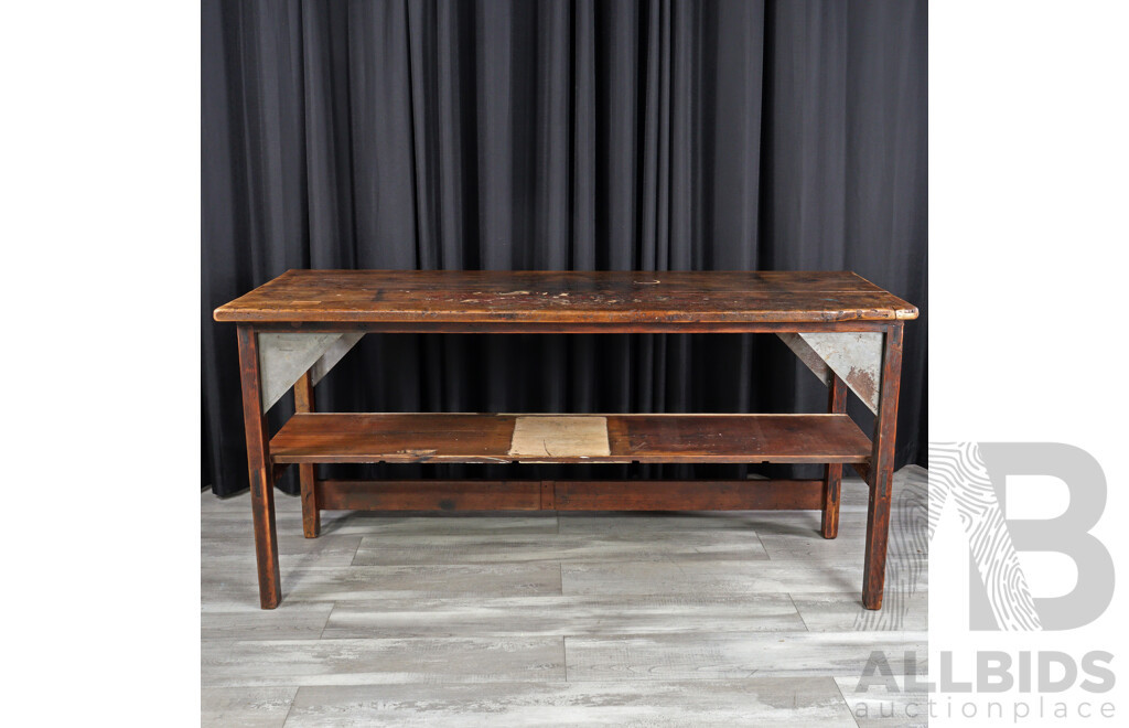 Industrial Timber Works Bench