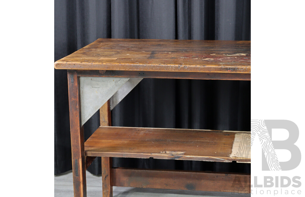Industrial Timber Works Bench