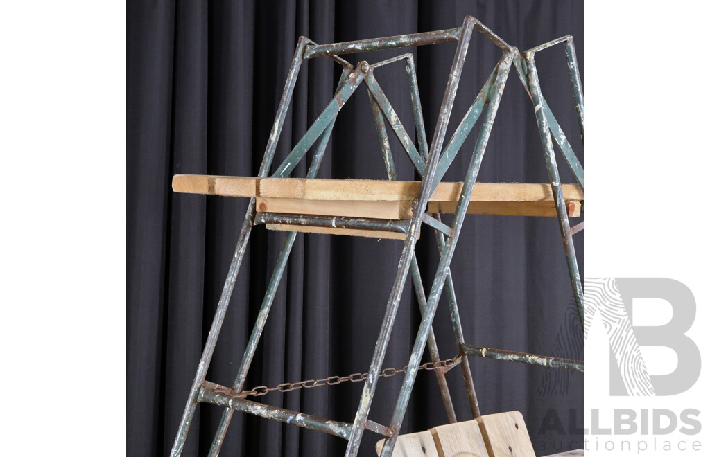 Bespoke Vintage Metal Ladder Shelving System