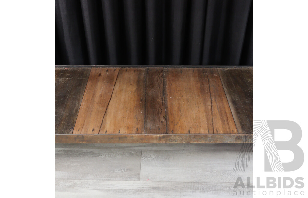 Vintage Metal Based Works Bench on Castors