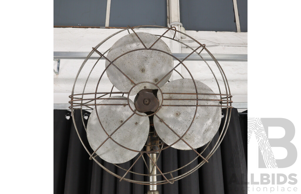 Vintage Industrial Floor Fan by Electricity Meter & Allied Industries Ltd - Email.LTD