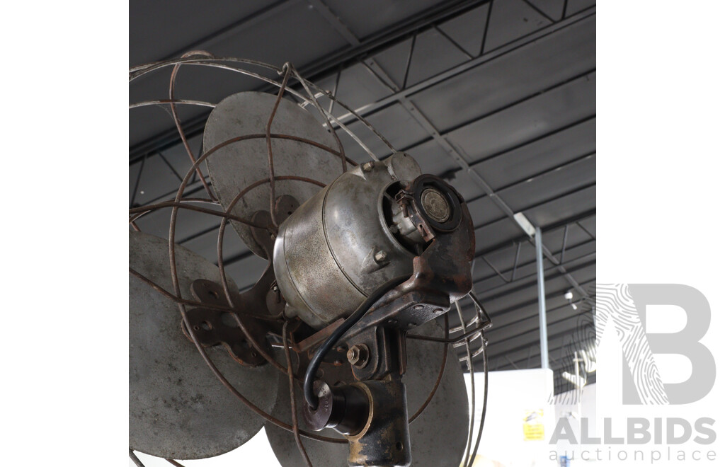 Vintage Industrial Floor Fan by Electricity Meter & Allied Industries Ltd - Email.LTD