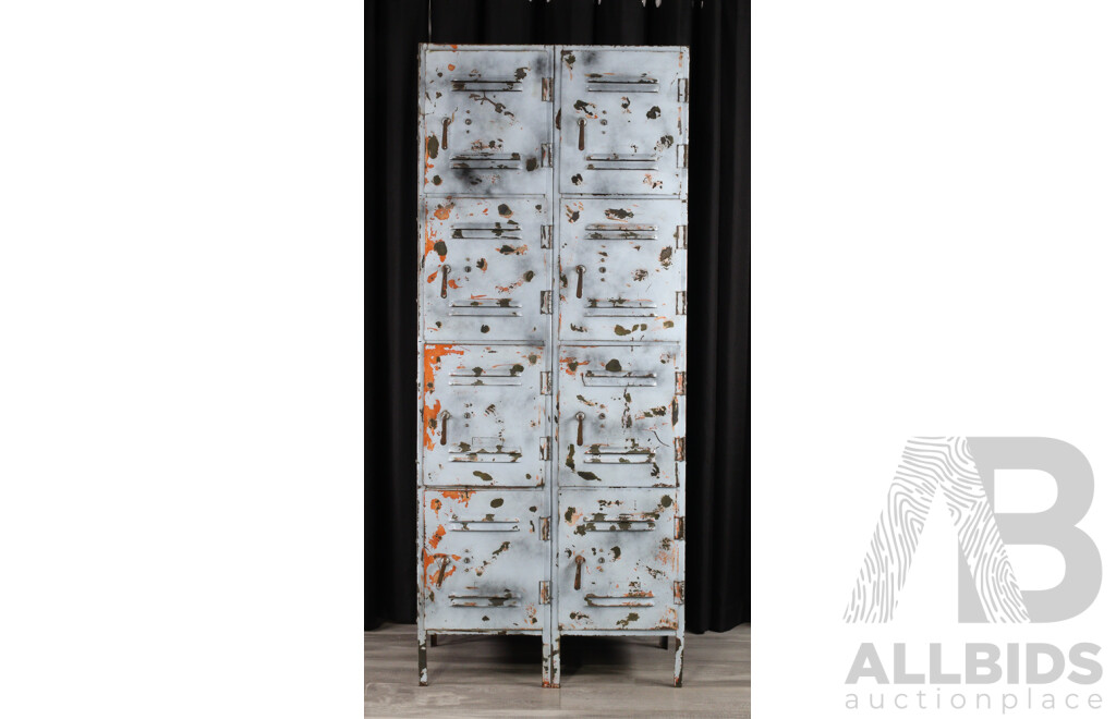 Vintage Metal Eight Bay Locker
