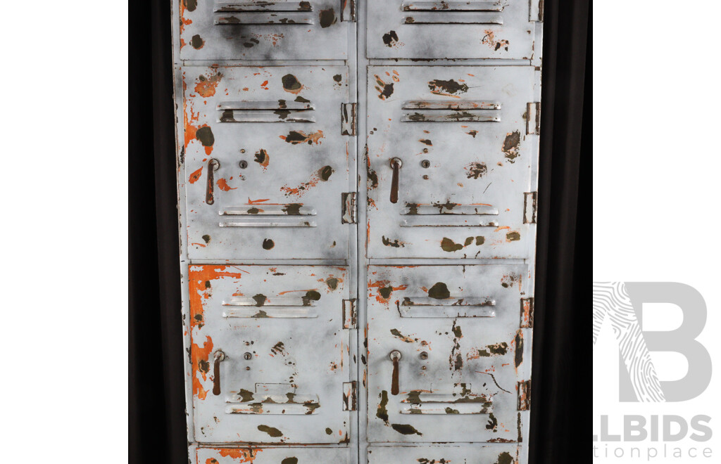 Vintage Metal Eight Bay Locker
