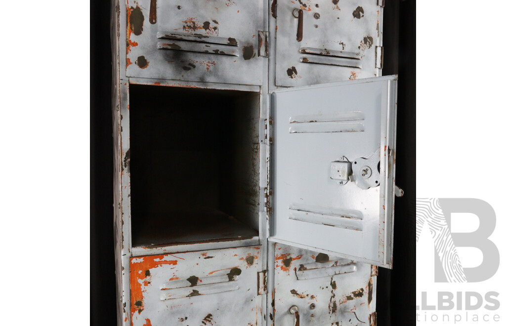Vintage Metal Eight Bay Locker