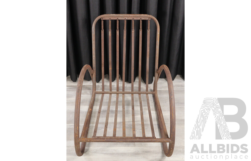 Pair of Rustic Metal Garden Chairs
