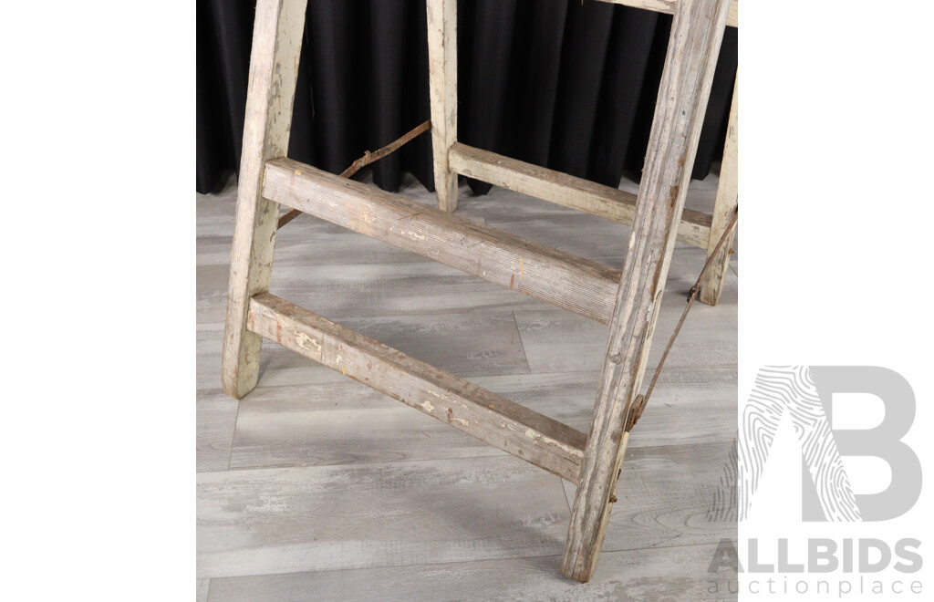 Pair of Large Timber a Frame Tressles