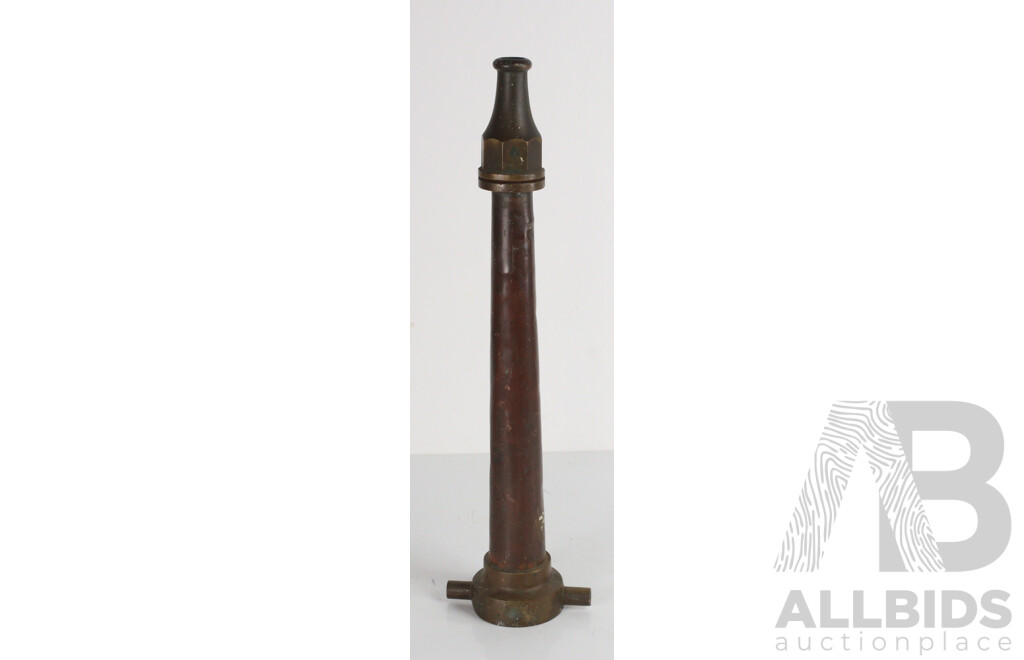 Pair of Graduated Brass Fire Hose Nozzles